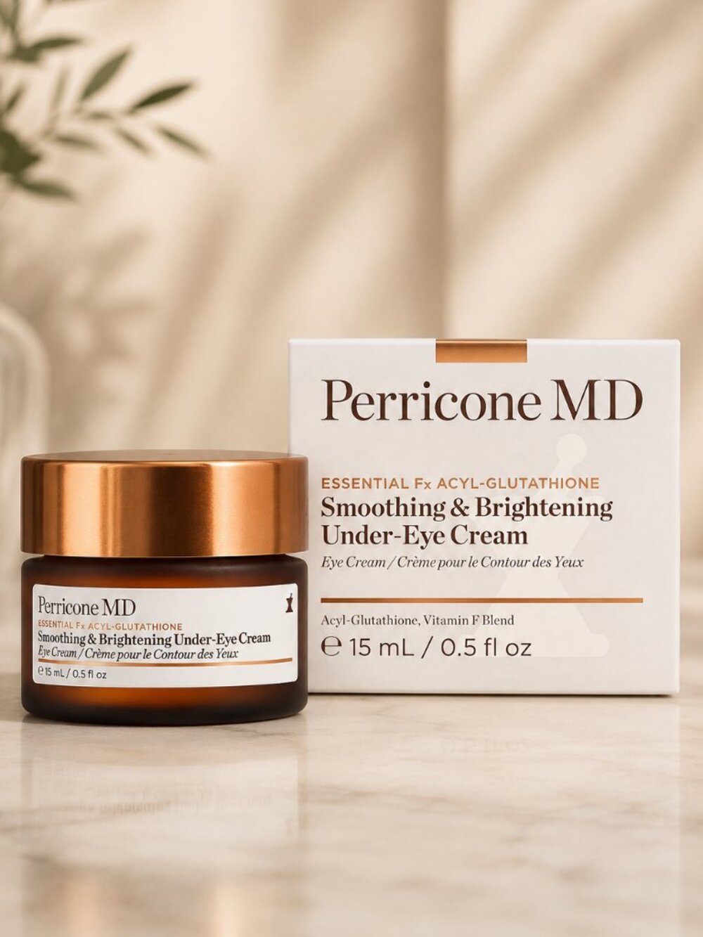 $125 Perricone MD Smoothing & Brightening Under-Eye Cream Fx Acyl-Glutathione